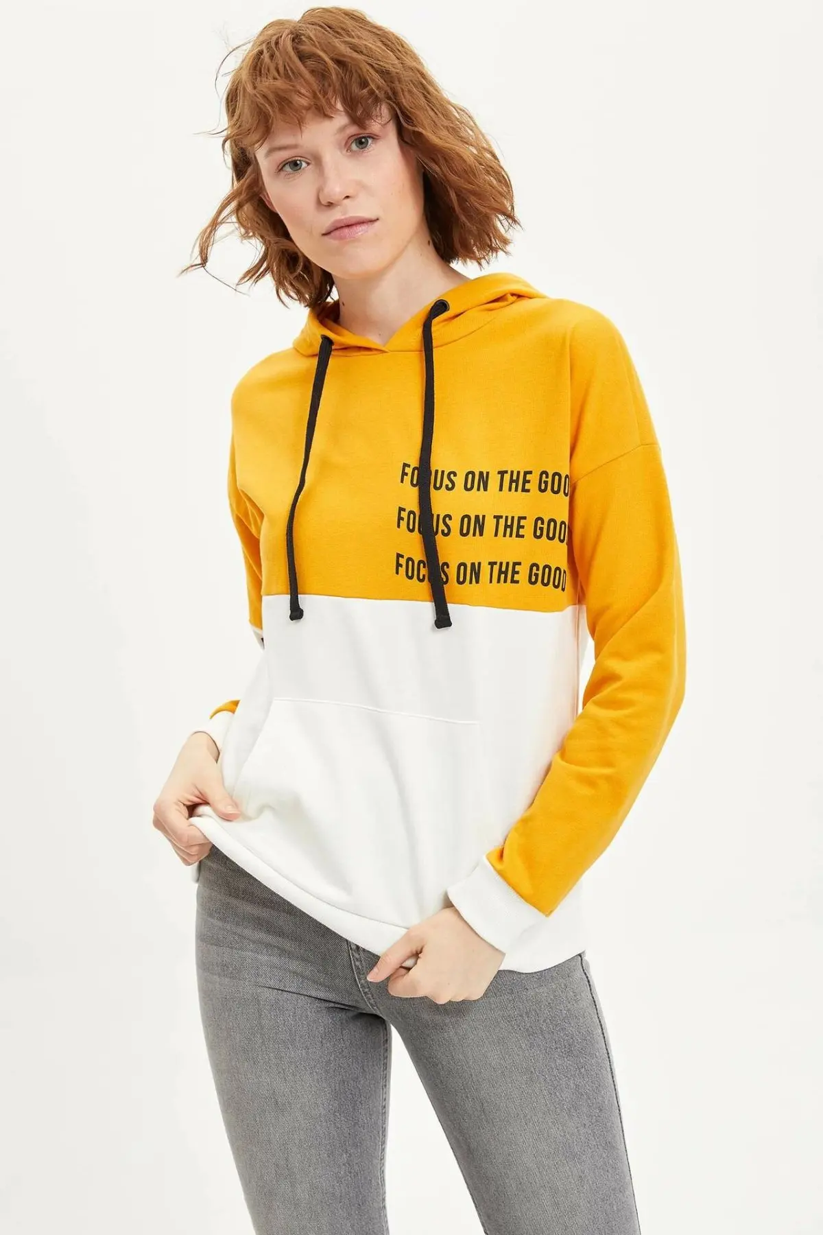 Дефакто Модные женские толстовки с капюшоном Толстовка Женский пуловер