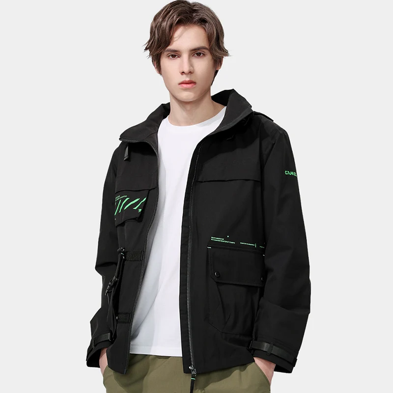 CAMEL Single-layer thin Jacket Men Spring Autumn 2021 New Outdoor Windproof and Waterproof Tide Brand Functional Tooling | Спорт и