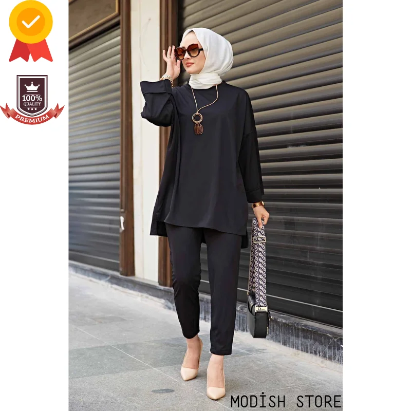 Four Season Tunic Pants Outfit Track Suit Muslim Woman Set Dresses For Women Muslim Clothes Modest Clothing Islam