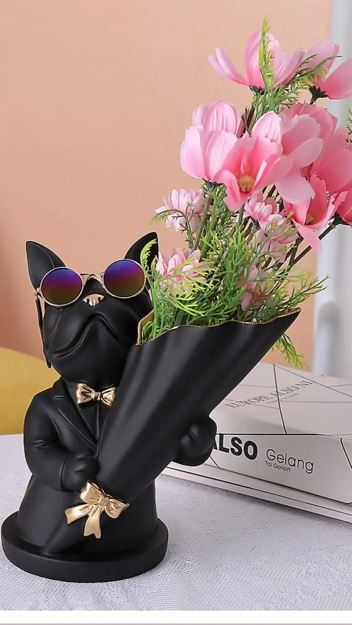 Джентльменский бульдог ваза фотография домашний декор 3D Настольное Украшение