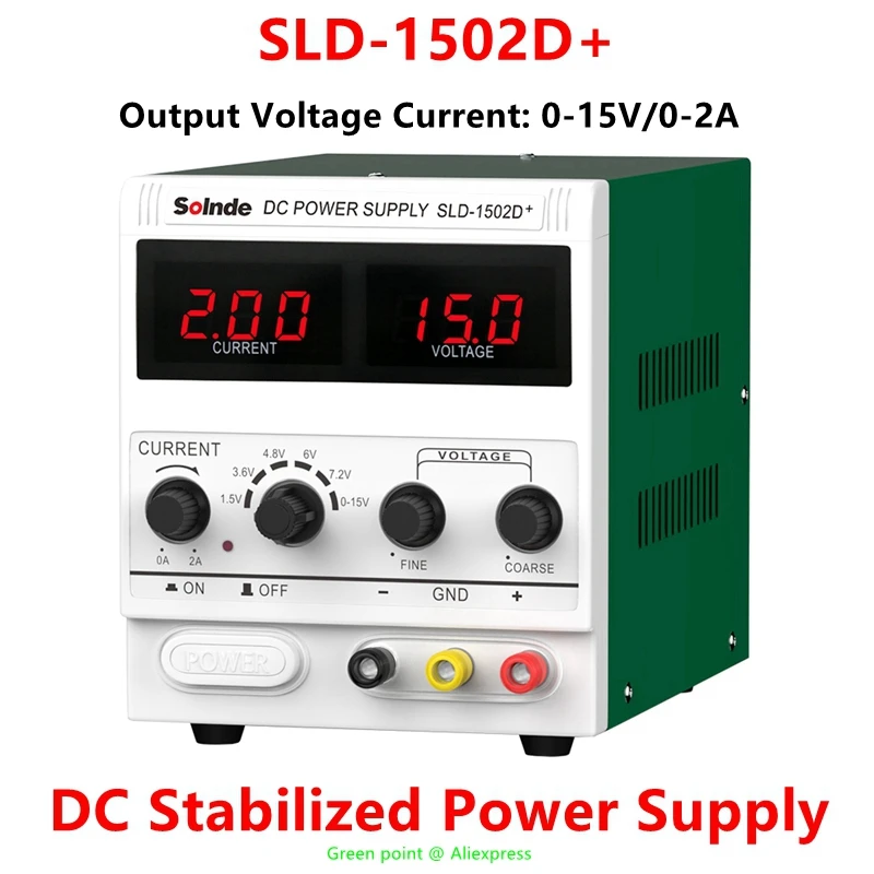 Produto de Alta Precisão Display Sld1502d Mais Digital Led dc Estabilizou a Fonte de Alimentação 0-15v 02a Ajustável Ferramentas de Teste Automatizado Novo