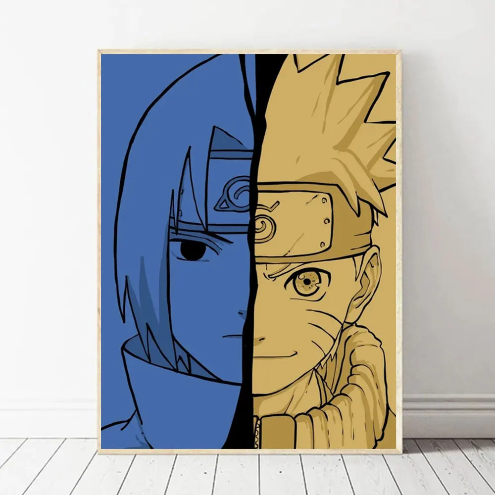 

Classic Japanese Anime Canvas Painting Wall Art Naruto Sasuke Poster Prints Picture for Children's Room Home Decoration Cuadros