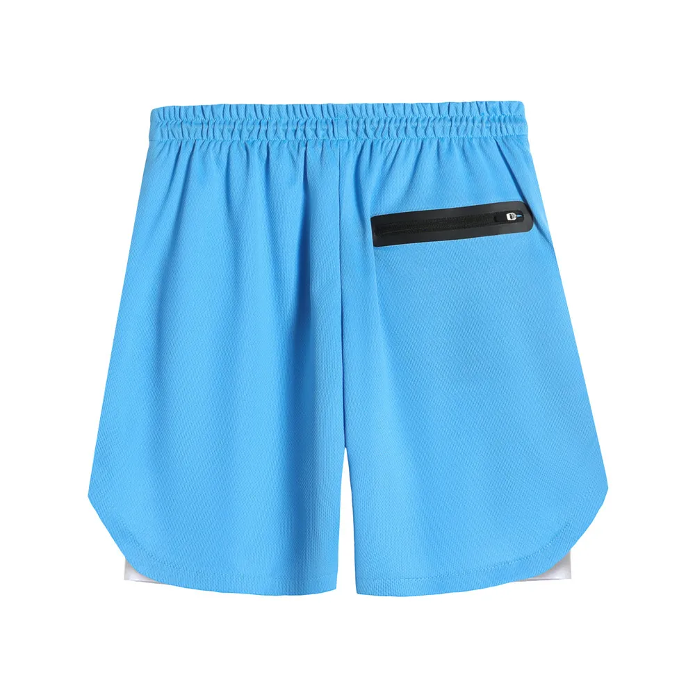 Мужские шорты для бега 2 в 1 мужские спортивные быстросохнущие тренировочные