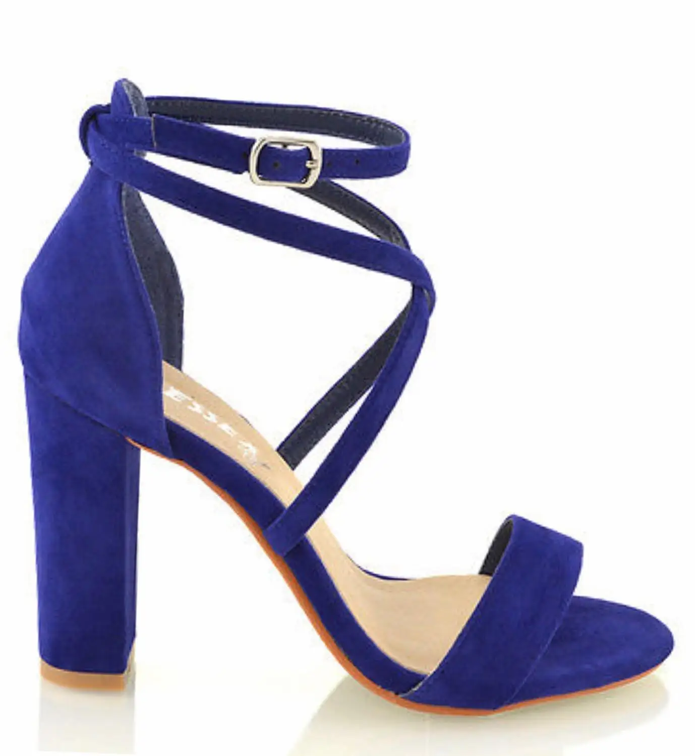 

MST-1040 Lady Classic Thick short heels casual shoes women's cross band buckle 34-42 numaralar stiletto