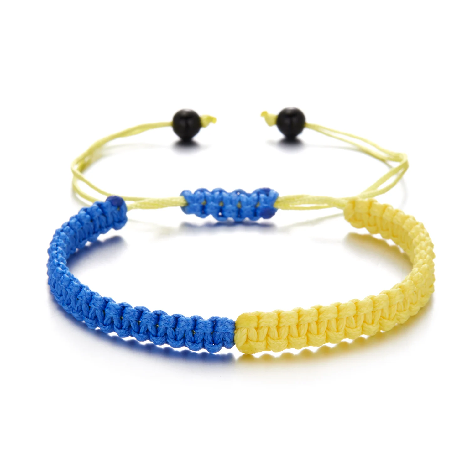 

Hot Sale Ukraine National Flag Bracelet Handmade Blue Yellow Braided Rope Charm Bracelets Wristband Women Men Friendship Jewelry