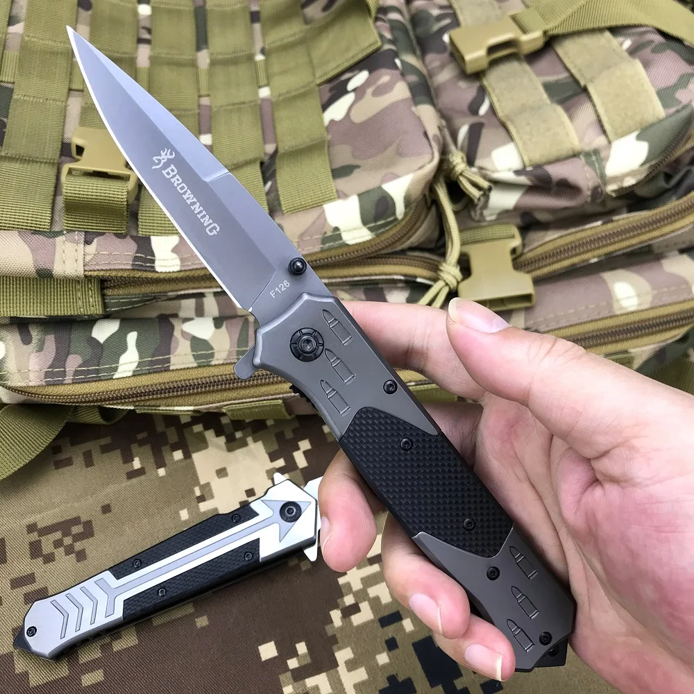 

23CM (9') 58HRC Folding Knife Pipe Cutter Pocket Knives G10 Handle Tactical Outdoor Survival Combat EDC Hunting Folding Knife