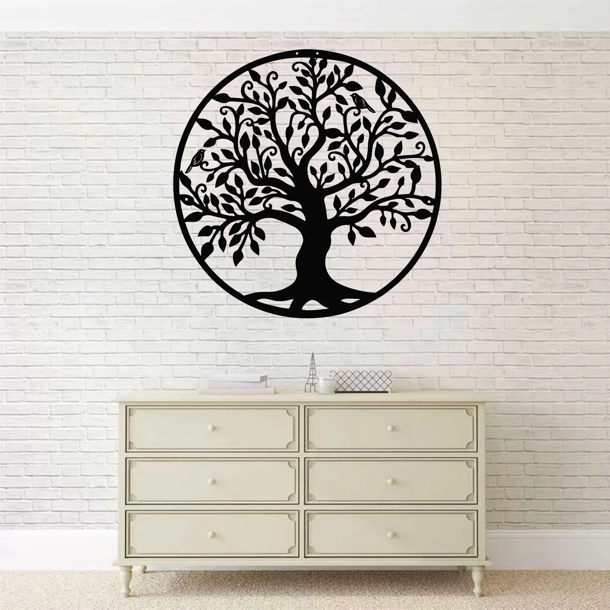 Декоративное настенное украшение из металла дерево жизни искусство