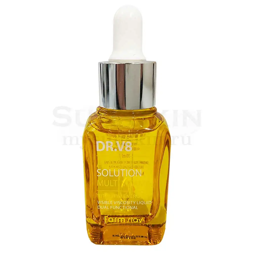 Витаминная осветляющая сыворотка для лица FarmStay DR-V8 Ampoule Solution Multi Vitamin - купить по
