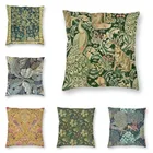 Роскошный чехол для дивана с изображением павлина и лисы Вильяма Морриса мягкий чехол для подушки с изображением животного леса украшение для спальни