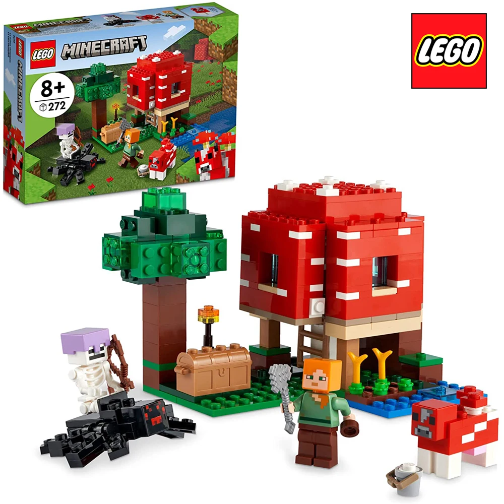 

LEGO Minecraft The Mushroom House 21179 Original For Kids NEW Toy For Children Birthday Christmas Gift For Boys And Girls Playse
