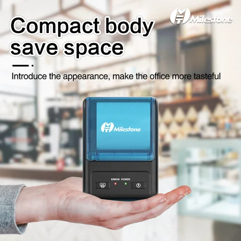 Milestone Portable Mini Wireless Thermal Printer Bluetooth Android Receipt Printing 58mm Office  Android Receipt Printer Epson printer