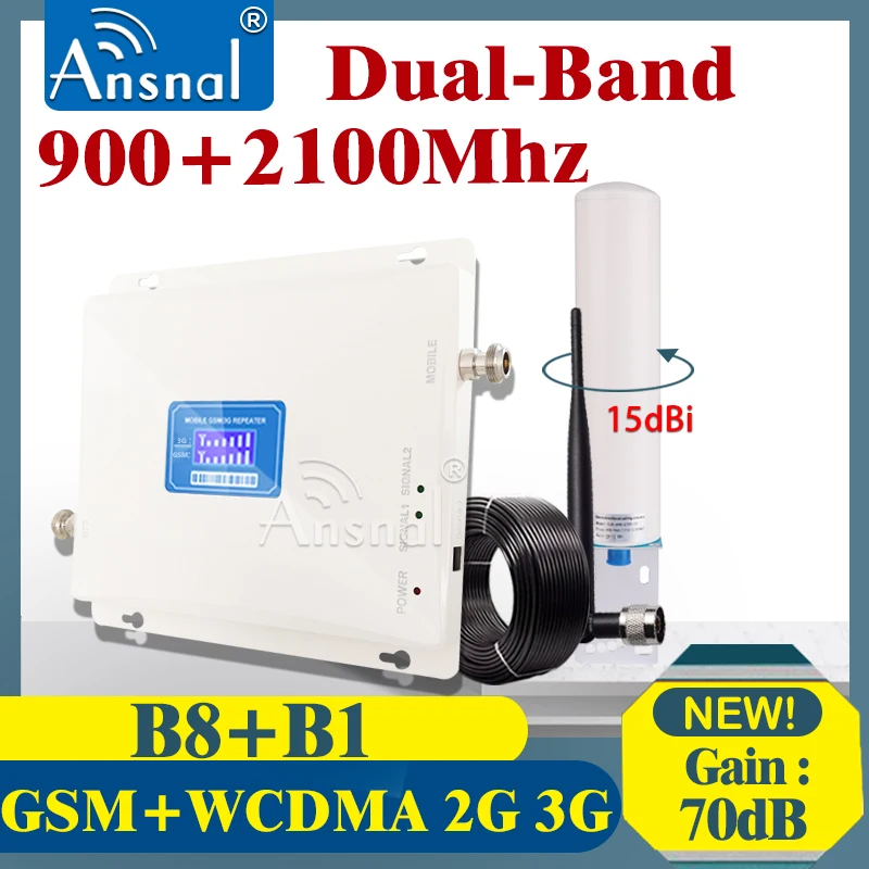 Усилитель 4G 900 2100 МГц двухдиапазонный сотовый телефон усилитель GSM ретранслятор 2g