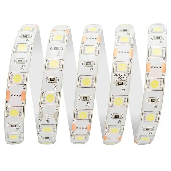 Лента светодиодная Apeyron 12В 14 4 Вт/м 700 Лм/м smd 5050 60 д/м IP65 холодный белый (5м) |