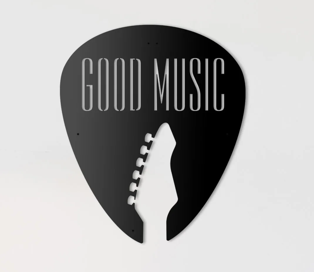 

Металлический Настенный декор и искусство, гитарный палочка с хорошей музыкой, металлический художественный декор, украшение для дома и оф...