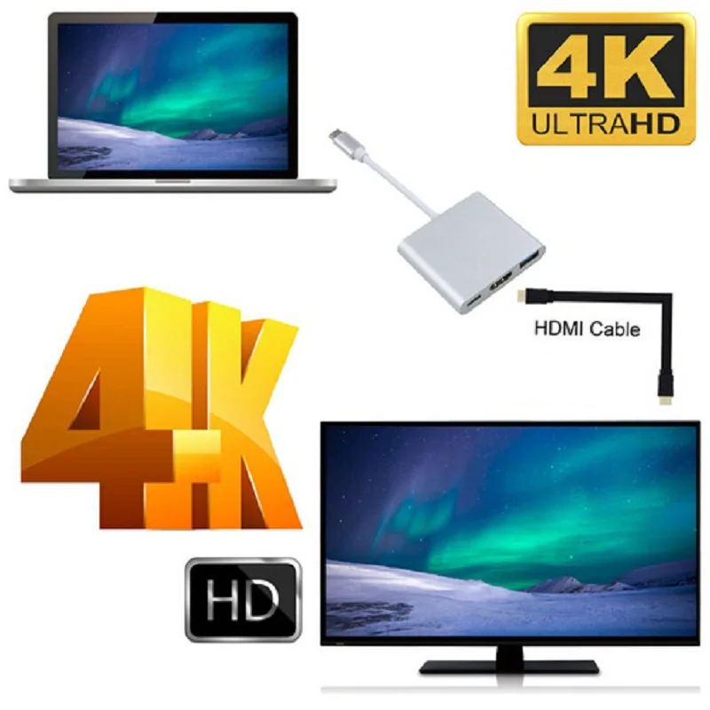 USB-концентратор Type-C 4K Thunderbolt 3 адаптер USB3.1 поддержка Dex Samsung станция режим памяти