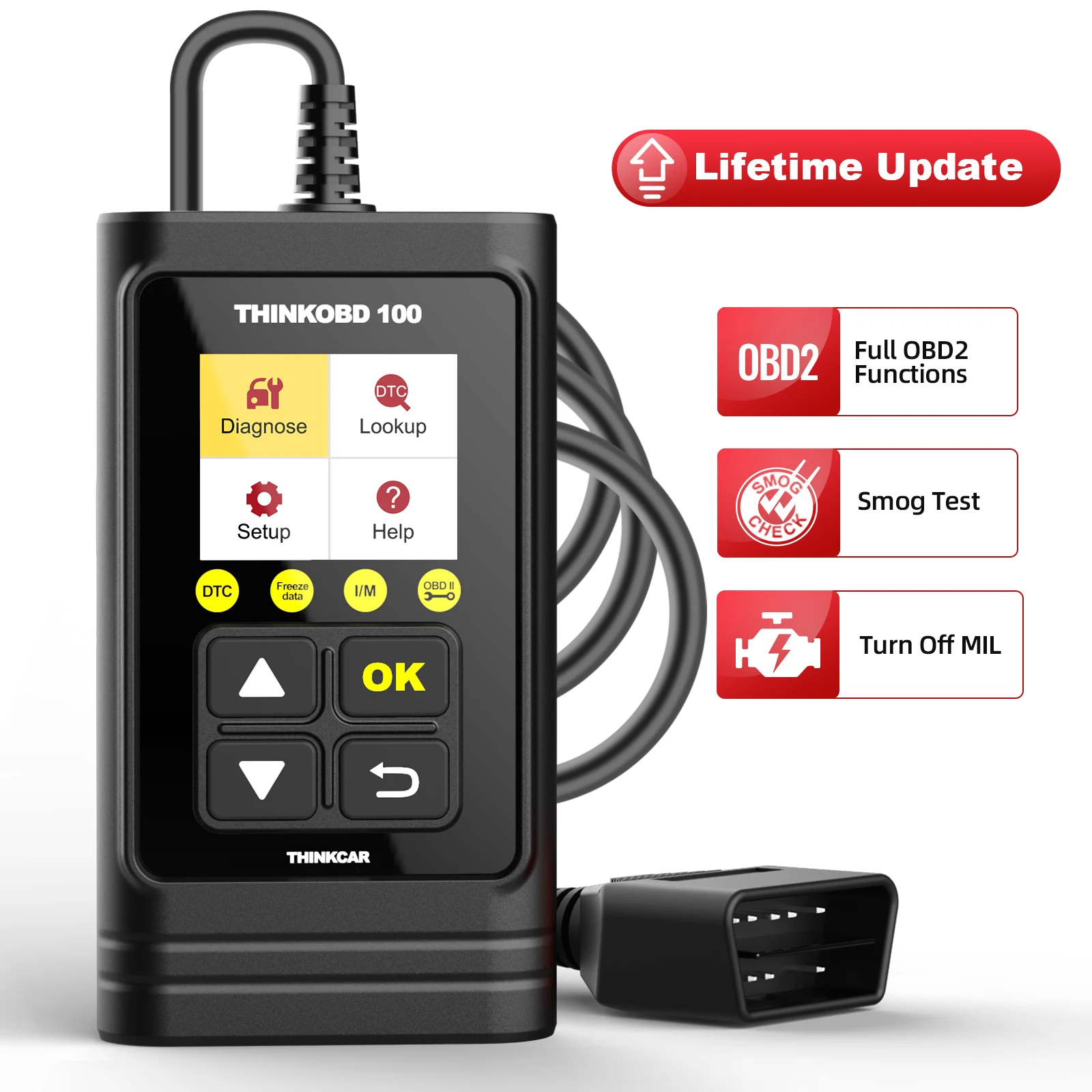 

THINKCAR THINKOBD 100 OBD2 Scanner EOBD Car Code Reader Check Engine Automotive Car Diagnostic Tool For O2 Sensor/EVAP System