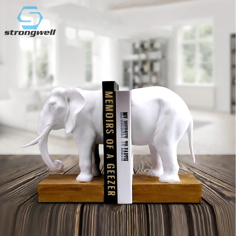 Аксессуары для украшения дома книгодержатель животное из смолы фигурки слонов