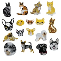 50pcslot small animal embroidery patch dog cat puppy kitty kids shirt bag clothing decoration accessory crafts diy applique