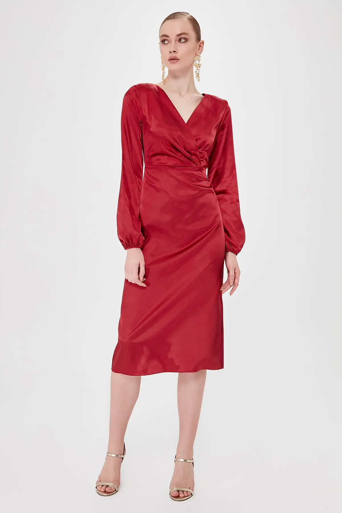 Trendyol платье с воротником TPRSS20EL0113|Женские платья| |