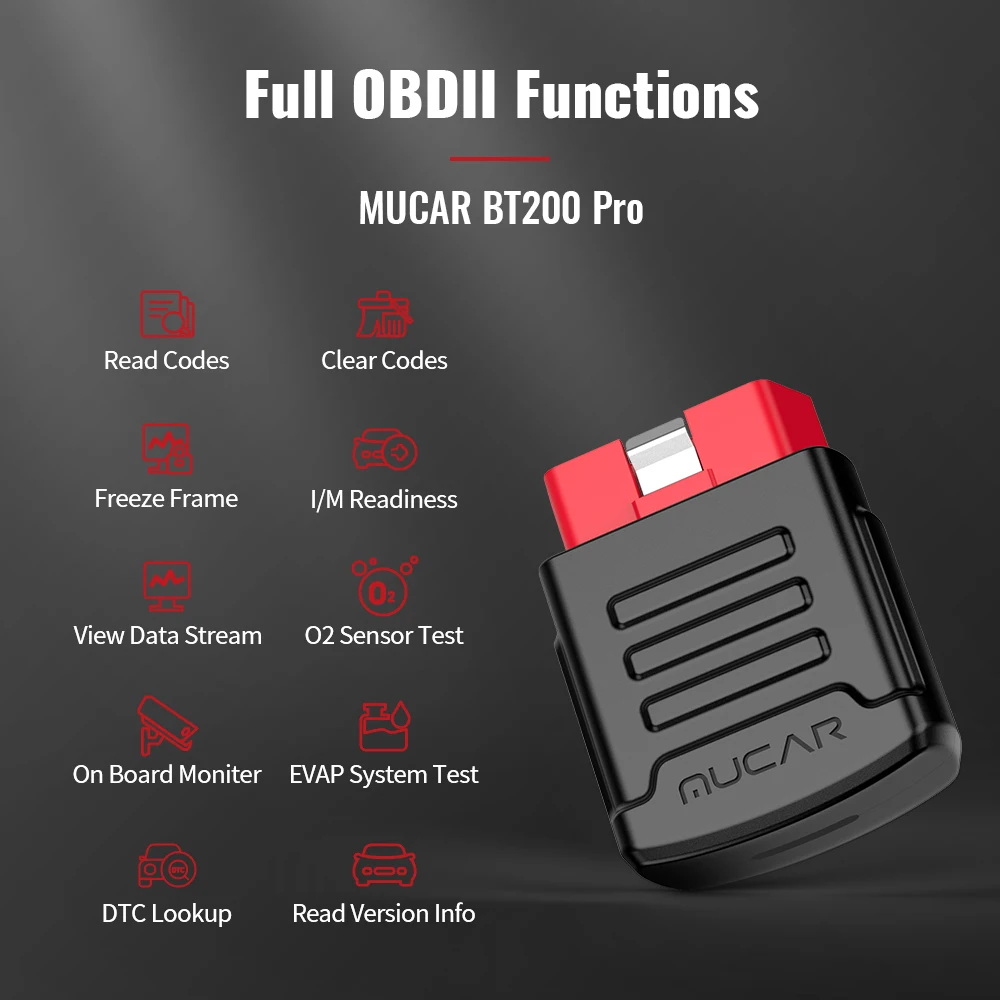 Диагностический прибор MUCAR BT200 Pro устройство для полной диагностики автомобиля