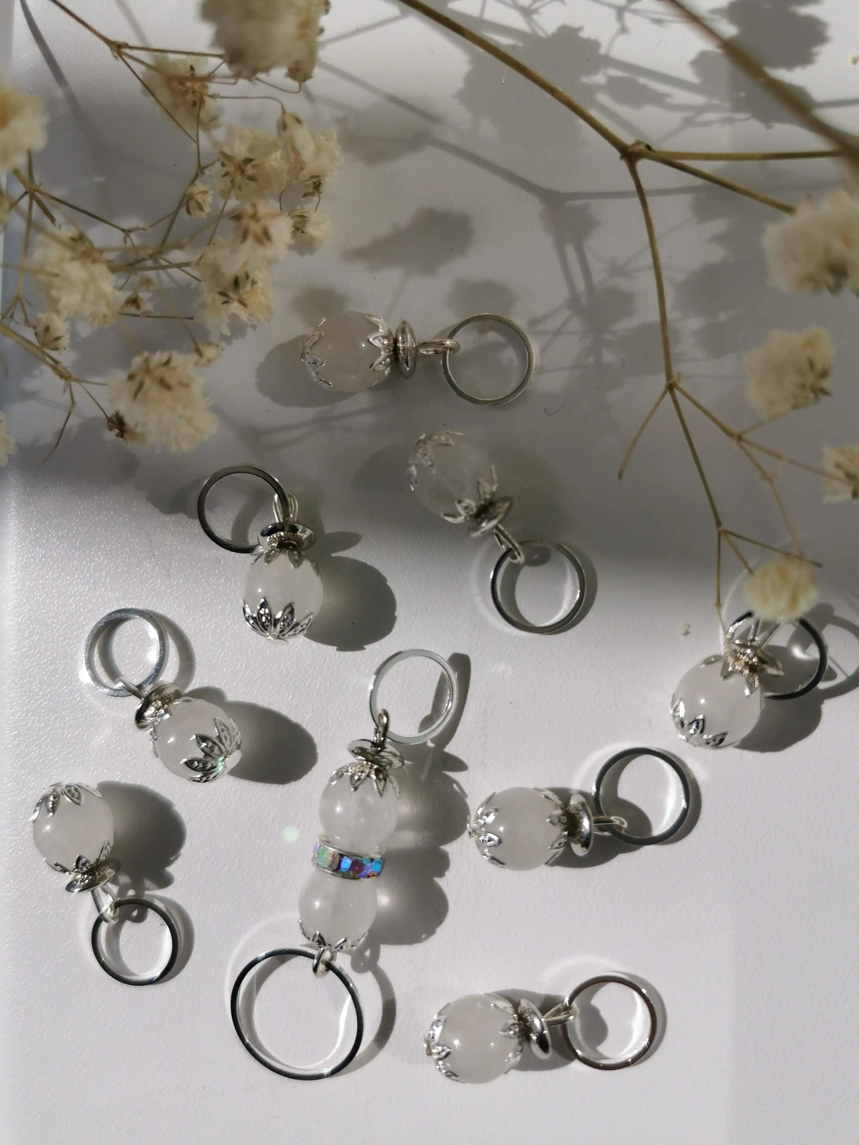 Markers for knitting (set) from natural stones. | DIY Craft Supplies