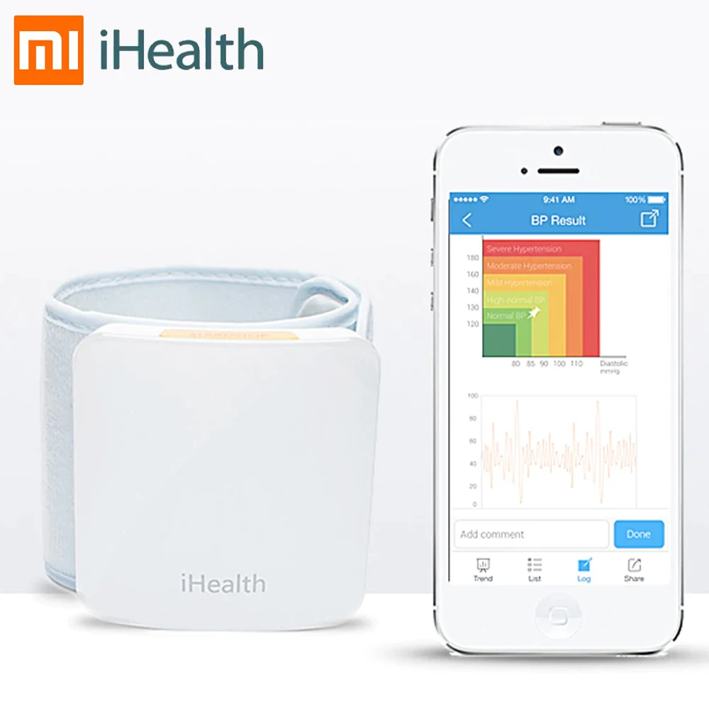 IHealth для Xiaomi тонометр, измеритель артериального давления на запястье, умный пульсовый монитор, манжета, Электрический сфигмоманометр, измеритель сердечного ритма