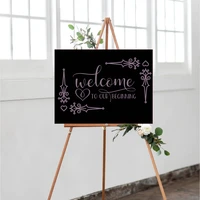 new wedding invitation welcome signage sticker template welcome board sticker art decoration a00555