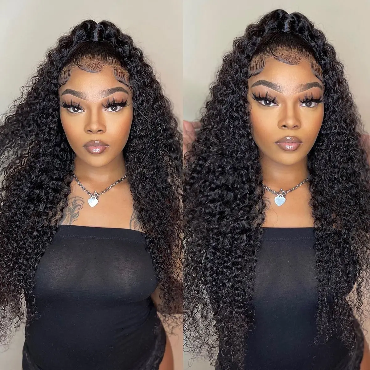 Curly Lace Front Human Hair Wigs Pre Plucked Virgin Human Hair Wigs 250 Density 30 Inch 13X4 Lace Frontal Wigs Human Hair Ulamaz