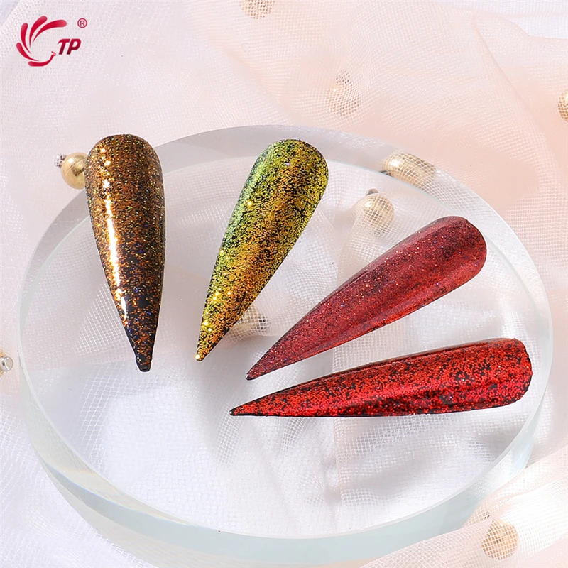 TP 12 Color 0.3g Nail Art Glitter Sequins Dust Powder Holographic Shining Flakes Manicure Pedicure 3D Decoration | Красота и здоровье