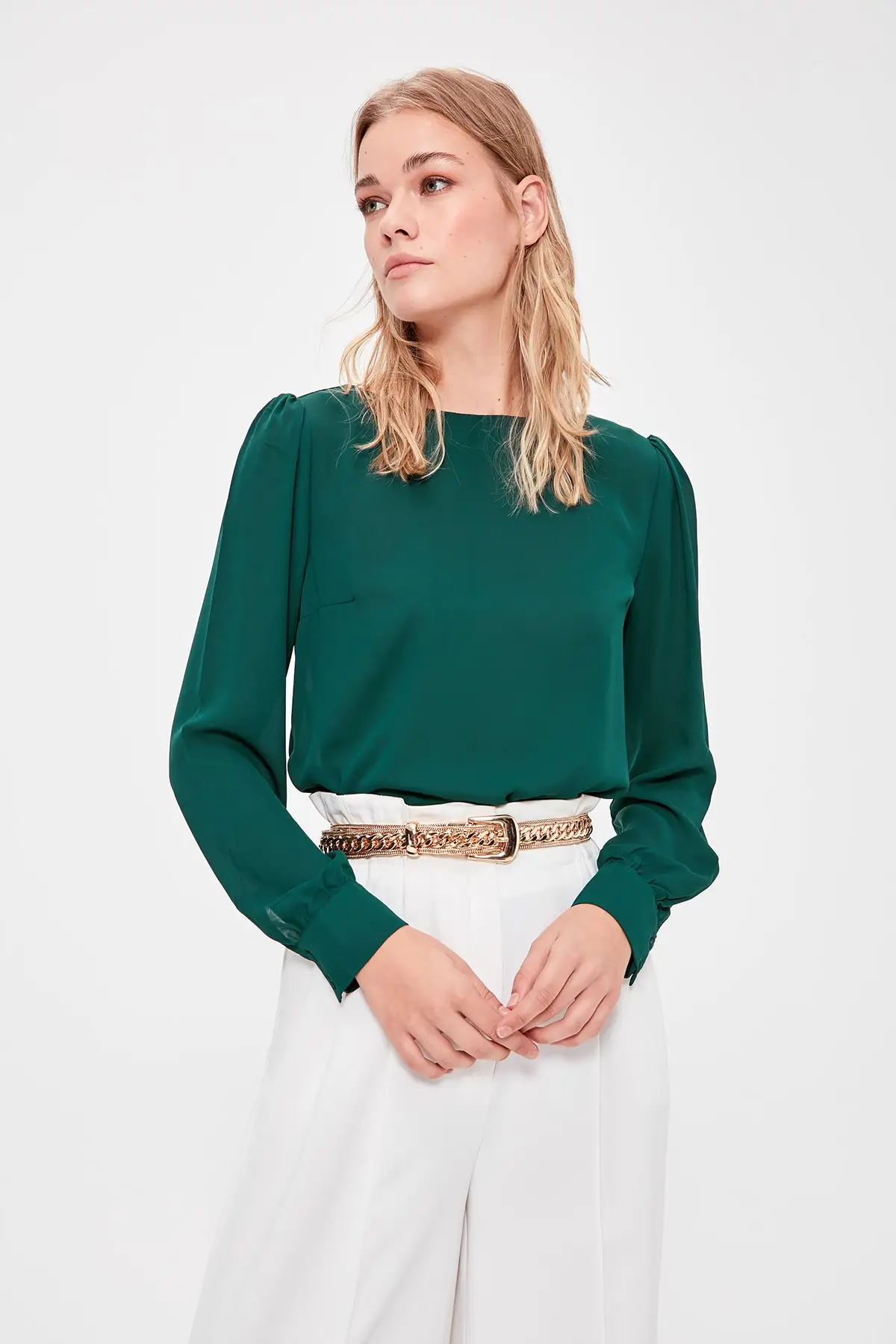 Trendyol Изумрудный зеленый рюкзак детальный Bluz TWOAW20BZ0354