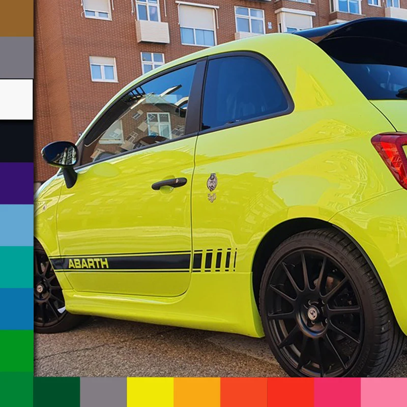 X2, высокое качество, виниловые полосы для ABARTH 500, 595, 695, матовый или глянцевый (настраиваемый)