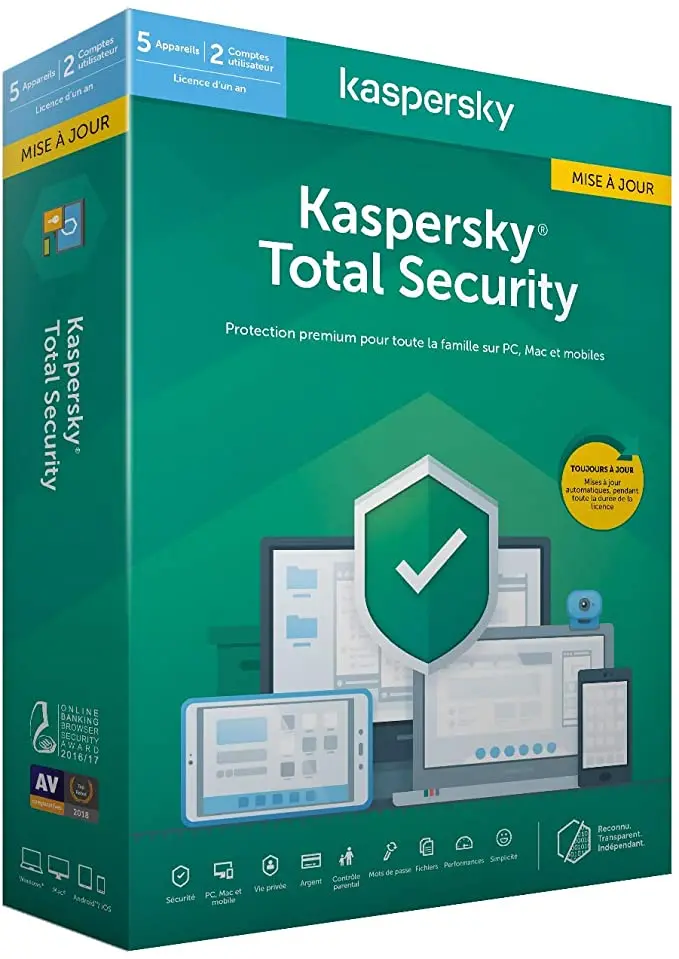 

Kaspersky Total Security 2021 | 1 Year | PC/Mac/Android | Online Code