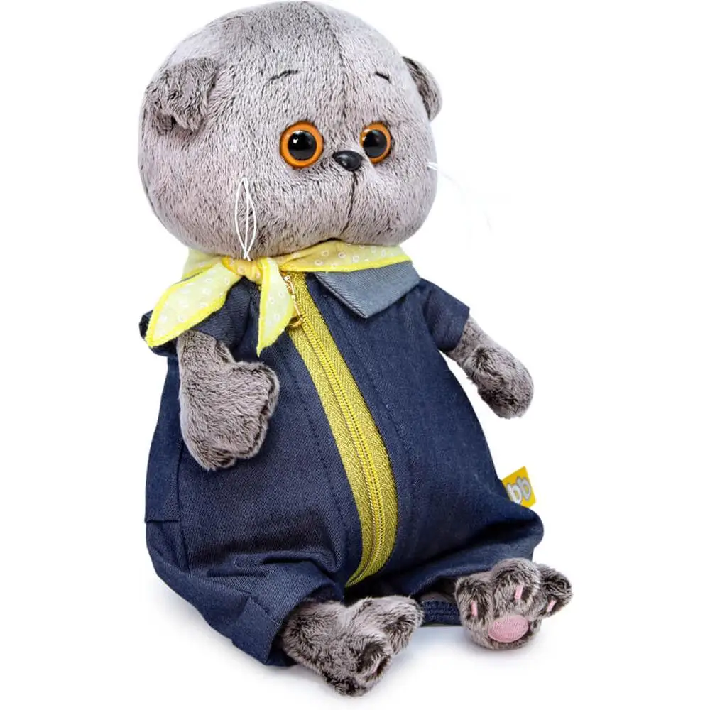 Budi Basa Basik & Co Басик BABY в джинсовом комбинезоне 20 см | Stuffed Plush Animals