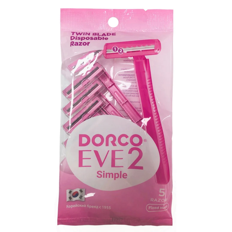 Dorco Станок для бритья женский Eve 2 Simple одноразовый 5 шт | Красота и здоровье