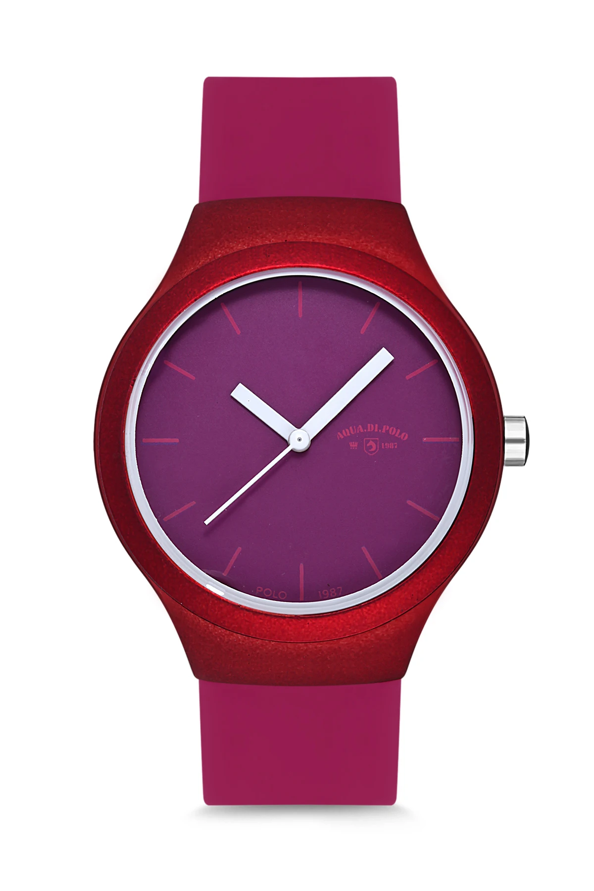 

2020 top Brand Luxury Fashion Unisex Purple Plastic/Silicone Quartz Wristwatches Clock APSR1-A9648-USMMM Aqua di Polo 1987
