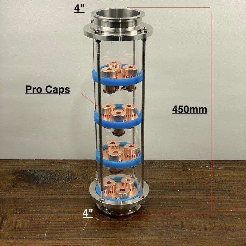 

Зажим 4 "102 мм фланец OD119m колонна для дистилляции, Самогонный аппарат, колпачковые тарелки из чистой меди, профессиональные колпачки