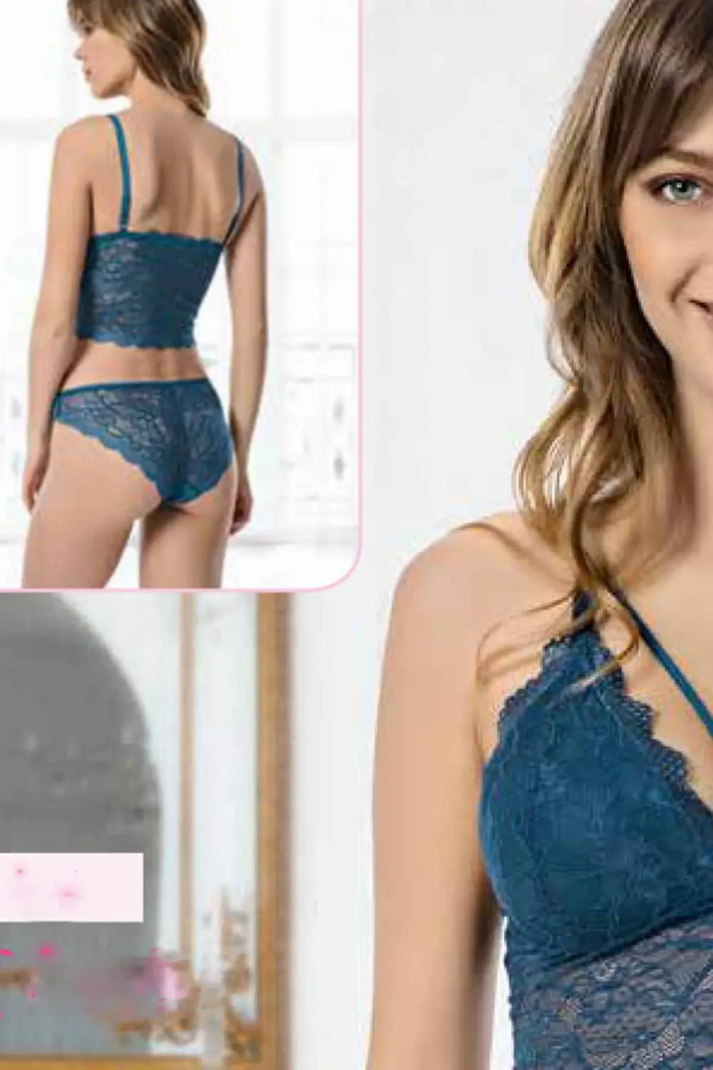 Women's 3 colors  Pieces Ruched Unsupported Bralet Bustier Bra Suit Comfortable Warm Hot Sexy Ballless Slip Kilot