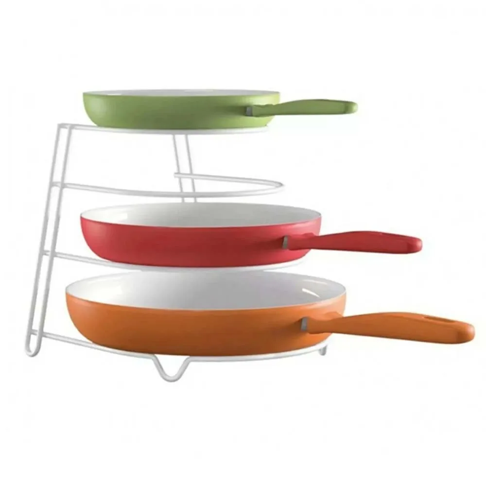

Multipurpose Pot Pan Storage Rack Pot Lid Holders Dish Drainer Drying Rack Kitchen 5-Dividers Pot Storage Holders Kitchen acces