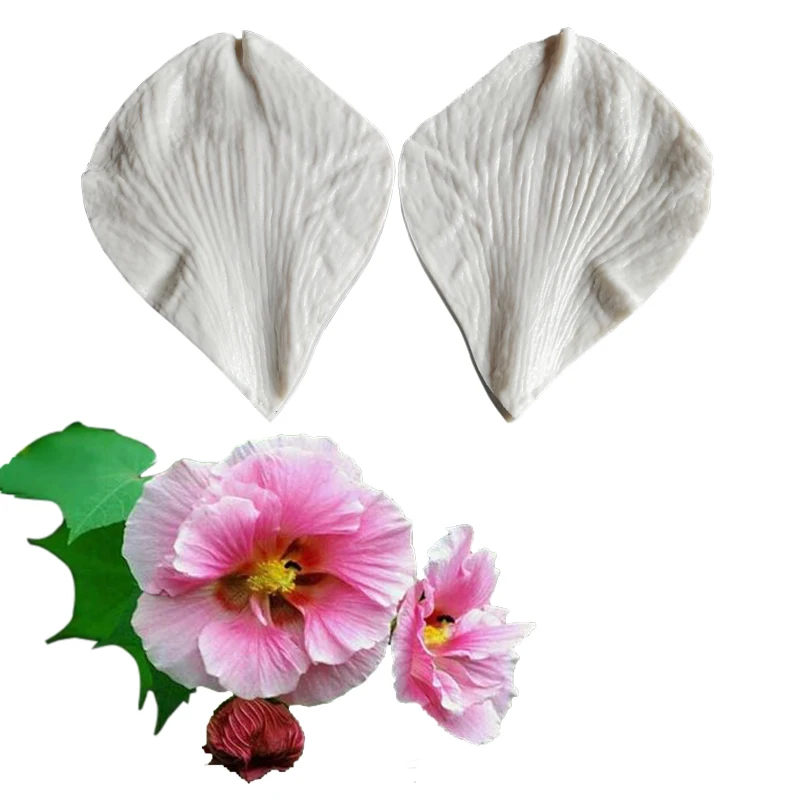 Новинка большая силиконовая формочка в виде цветов гибискуса инструменты для