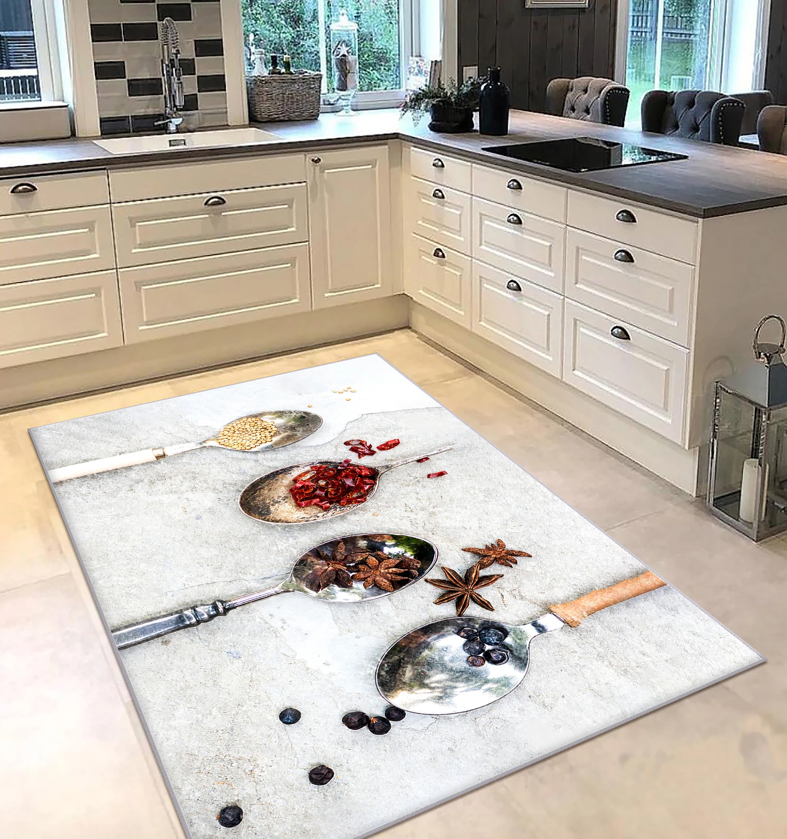 

white color kitchenware patterned kitchen rug modern carpet rug personalized gift free shipping kitchenware white runner