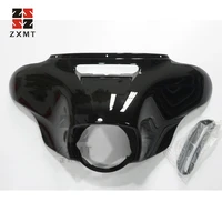 zxmt outer batwing mask headlight nose fairing front cowl for harley touring glide ultra limited 2014 to 2021 flhxs glossy black