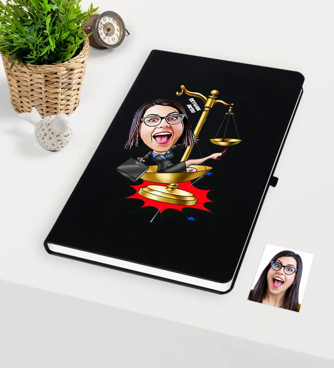 Персональная Женская карикатура черного ноутбука 4| |