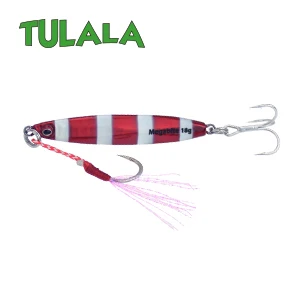 Zebra Red Tulala литой металл 18 г джиговая блесна на Шор отжимание свинца рыбы SeaBass Рыбалка на щуку Приманка снасти вобберы жесткие приманки - Цвет: Zebra Red
