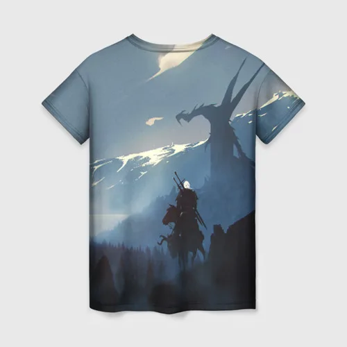 Женская футболка 3D ВЕДЬМАК