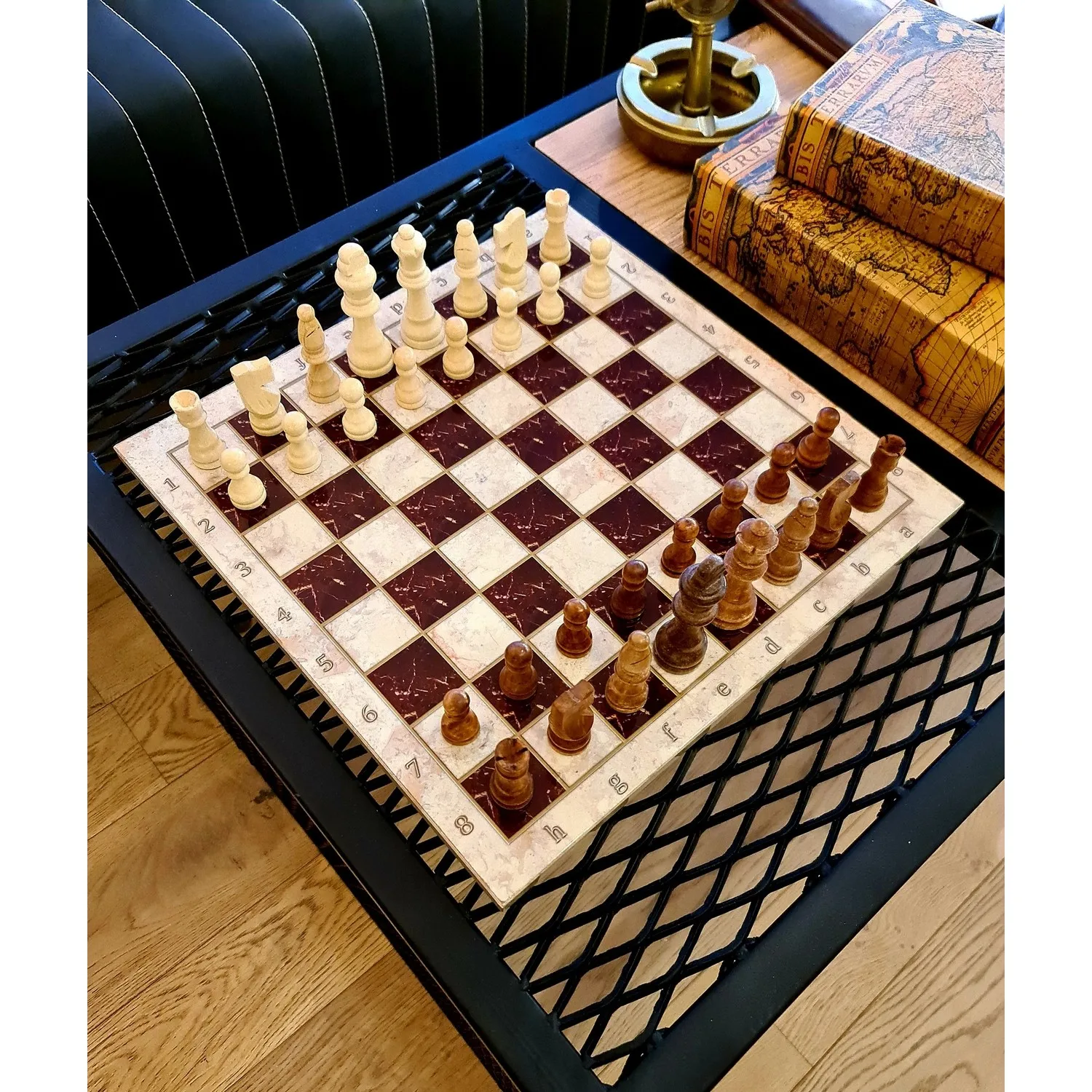 

Wovman Wooden Chess set Red Marble