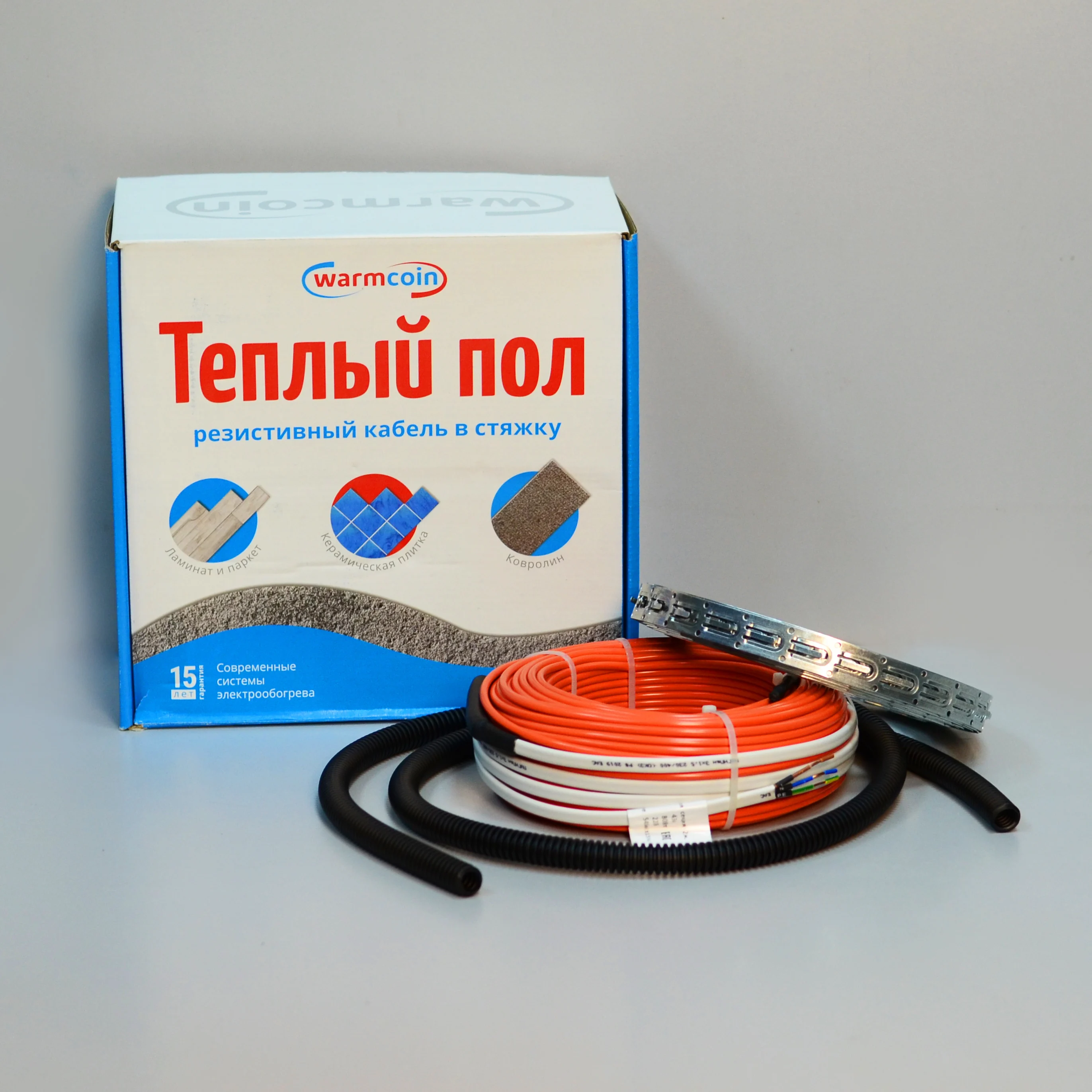 Двухжильный теплый пол в стяжку Power мощный прогрев под плитку нагревательный