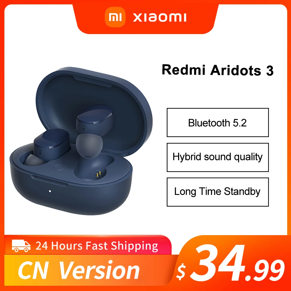 

Беспроводные наушники Xiaomi Redmi AirDots 3, Bluetooth BT 5,2 TWS наушники Apt-X, Адаптивная гарнитура, оригинальные Xiaomi Airdot S