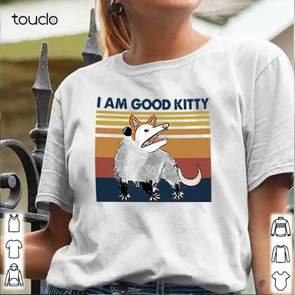 

Винтажная рубашка Opossum I Am Good Kitty