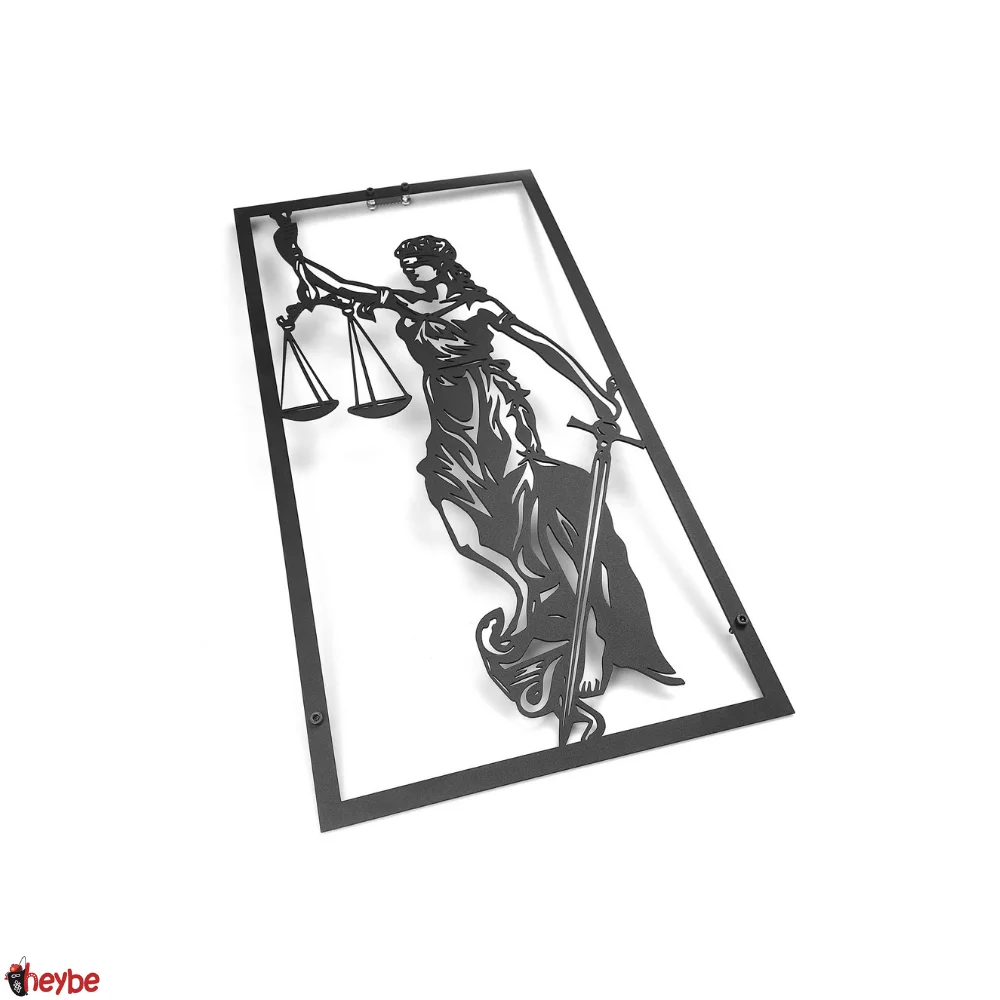 Металлические Стены Искусства Леди Правосудие Домашний Офис Гостиная Спальня