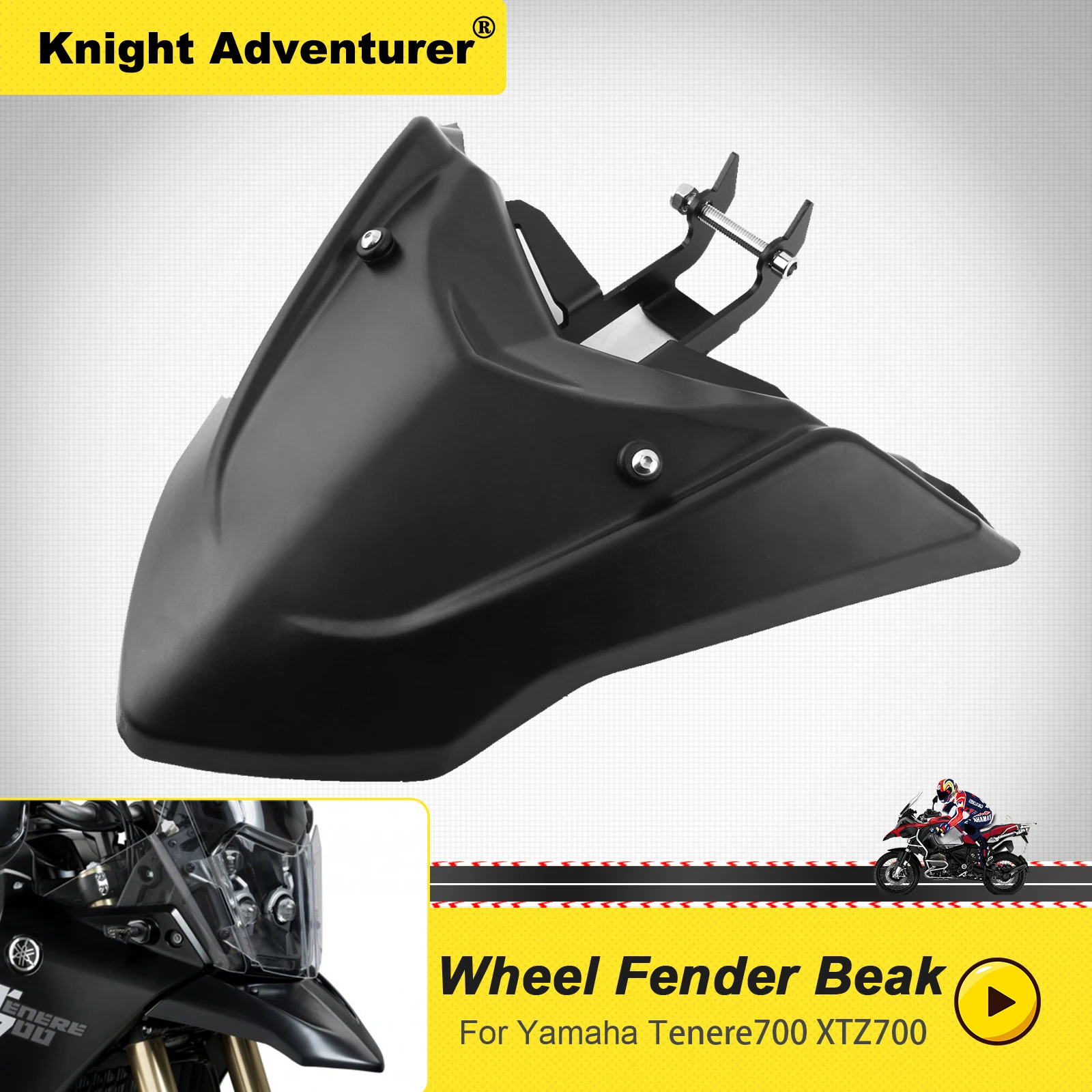 

For Yamaha Tenere 700 Tenere700 XTZ700 2019 2020 2021 Motorcycle Front Fender Holder Beak Hugger Wheel Cover Fairing Extension
